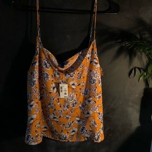 Cropped Floral Printed Cami